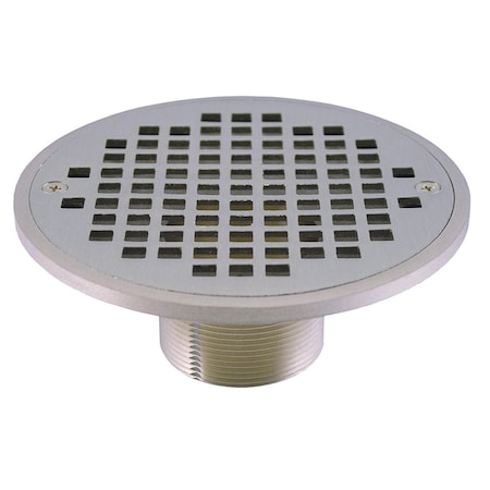 Jones Stephens 2in. IPS Metal Spud with 6in. Chrome Plated Round Strainer D60970